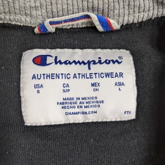 Champion Sweater Men Small Long Sleeve Crewneck Top Pullover Sweatshirt Gray S - Picture 4 of 6